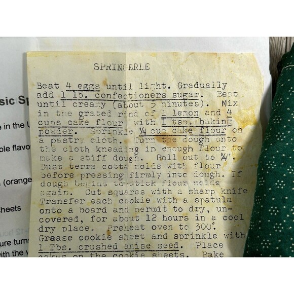 Set Of 3 Vintage Springerle Cookie Molds Christmas Ceramic Terra Cotta + Recipe - Picture 8 of 10